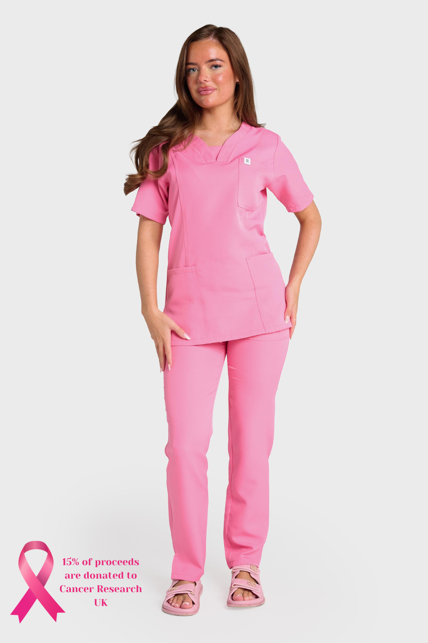 French Rose Natasha Scrub Trouser