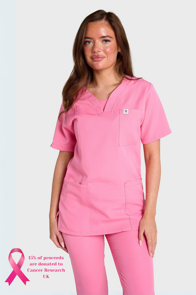 French Rose Natasha Scrub Top