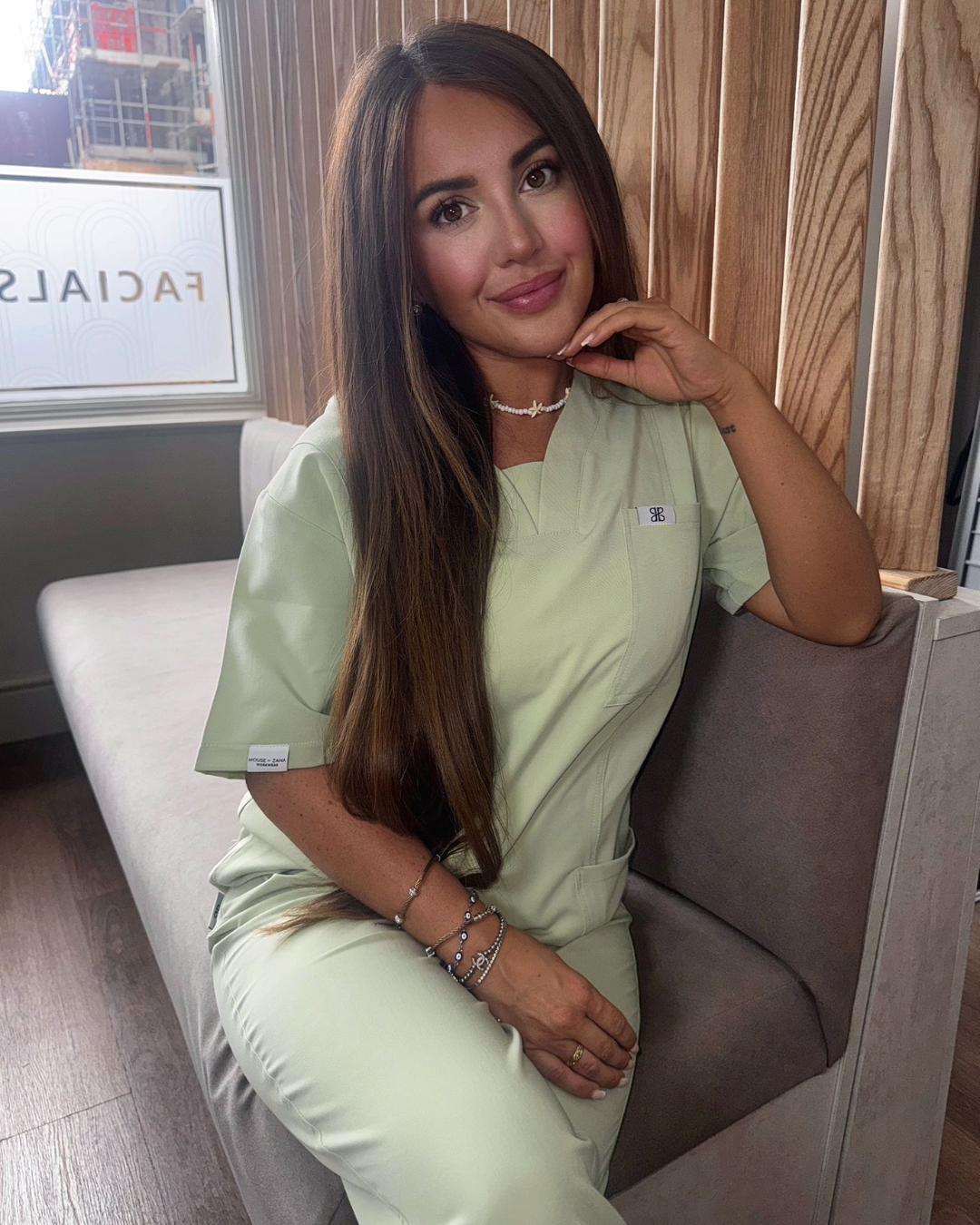 Pistachio Natasha Scrub Trouser