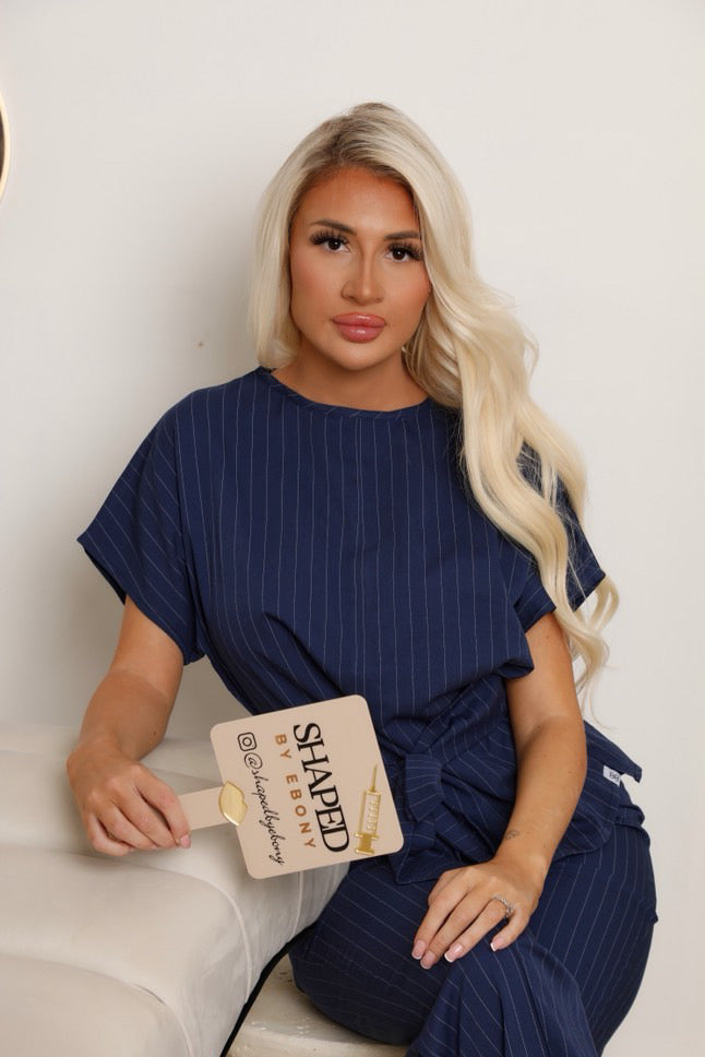 Pinstripe Blue Florence Top