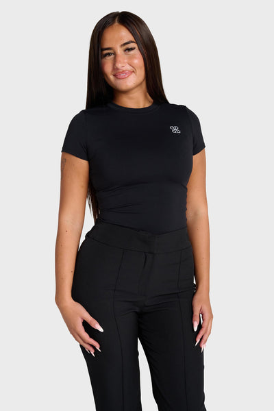 PRE ORDER - Black Short Sleeve Base Top