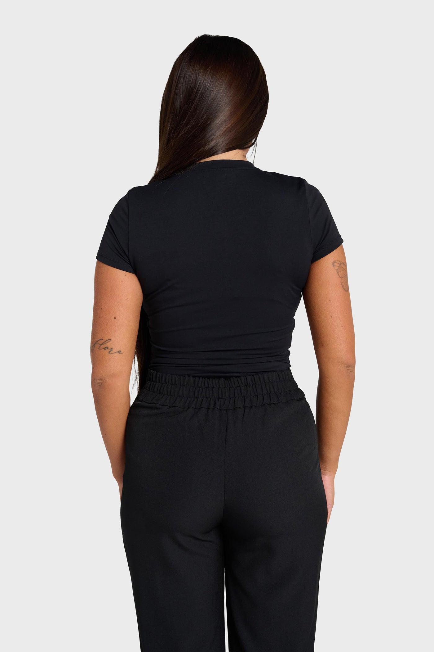 PRE ORDER - Black Short Sleeve Base Top