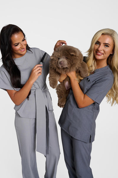 Graphite Natasha Scrub Top