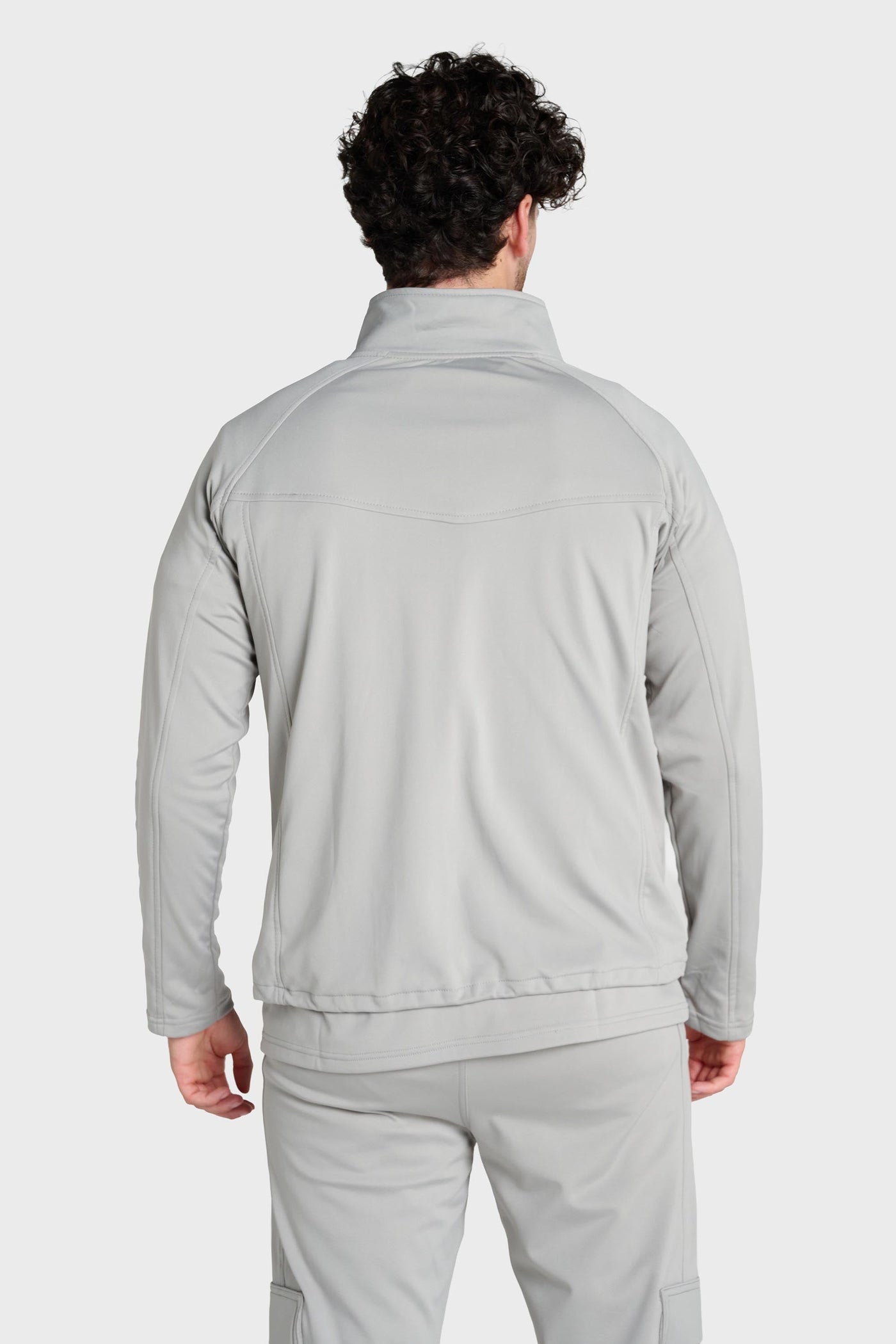 Grey Ultimate Comfort Fleece-Lined Scrub Jacket