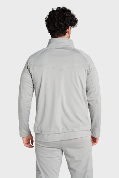 Grey Ultimate Comfort Fleece-Lined Scrub Jacket