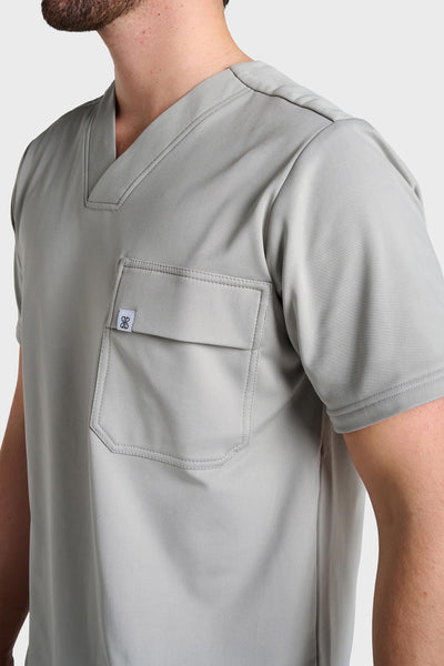 Grey Rio Ultimate Comfort Fleece-Lined Scrub Top