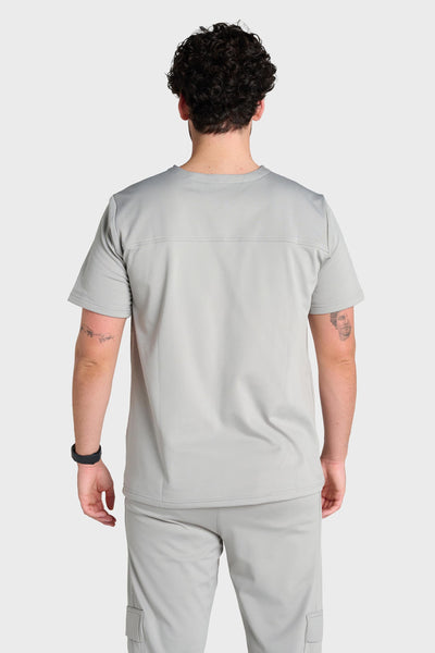 Grey Rio Ultimate Comfort Fleece-Lined Scrub Top