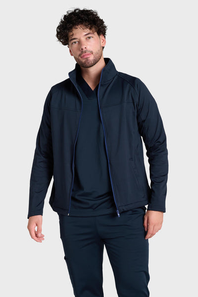 Midnight Blue Ultimate Comfort Fleece-Lined Scrub Jacket