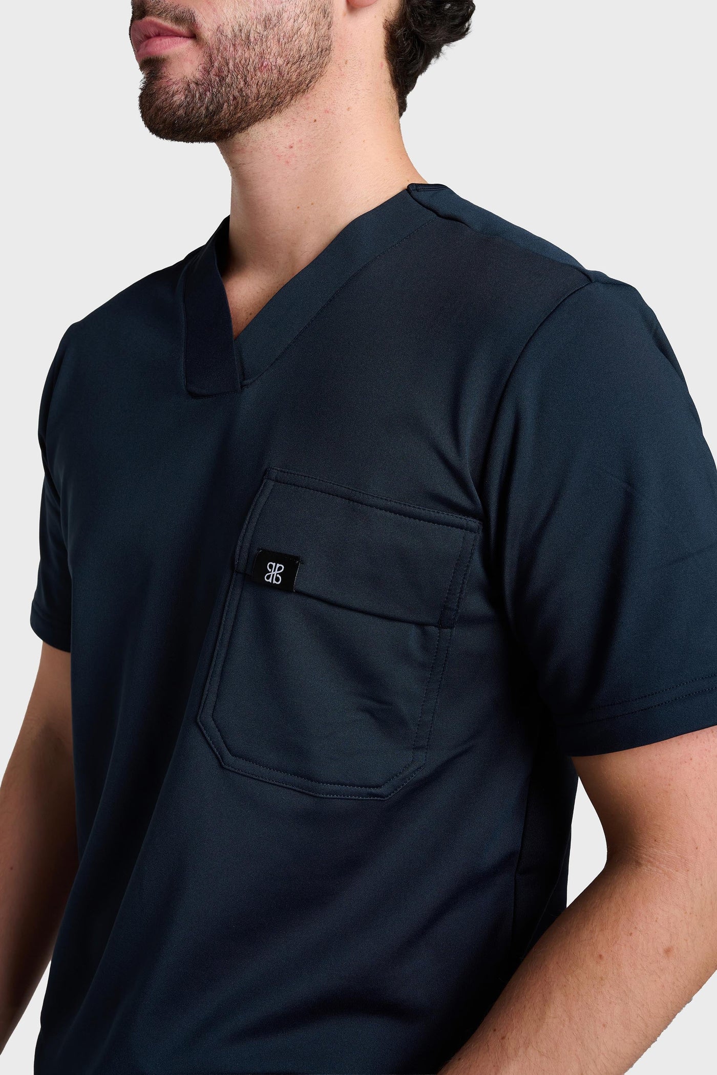 Midnight Blue Rio Ultimate Comfort Fleece-Lined Scrub Top