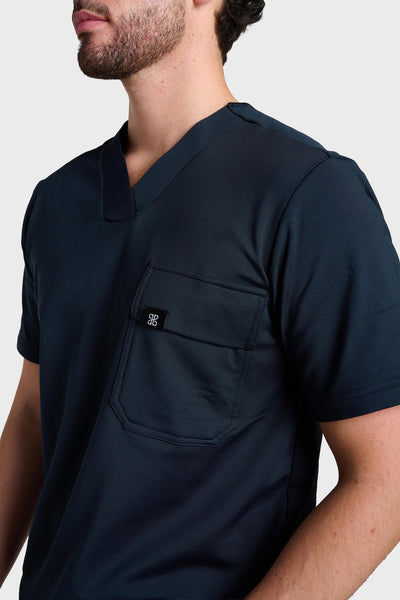 Midnight Blue Rio Ultimate Comfort Fleece-Lined Scrub Top