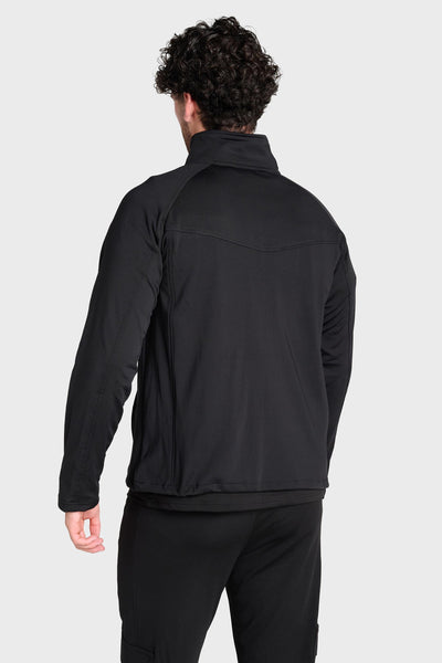 Black Ultimate Comfort Fleece-Lined Scrub Jacket