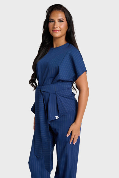 Pinstripe Blue Florence Top