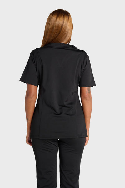 Black Natasha Ultimate Comfort Fleece-Lined Scrub Top