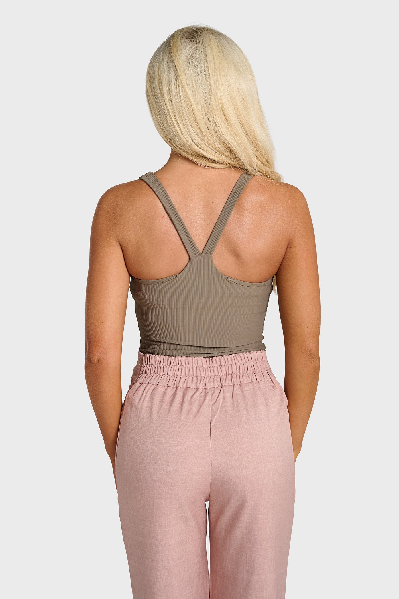 PRE ORDER - Greige Base Vest with Built-In Bra