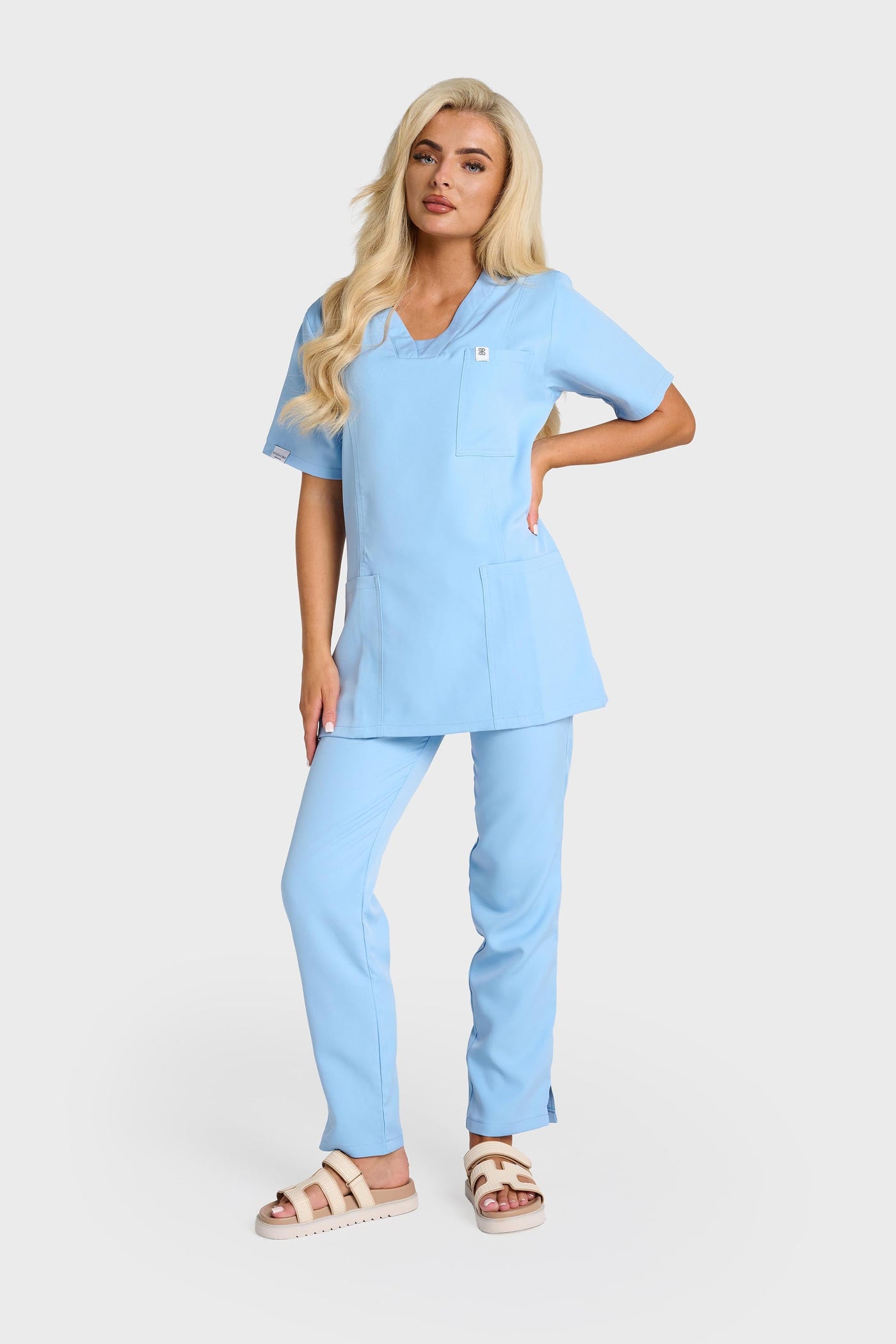 Sky Blue Natasha Scrub Top