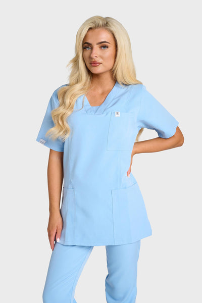 Sky Blue Natasha Scrub Top