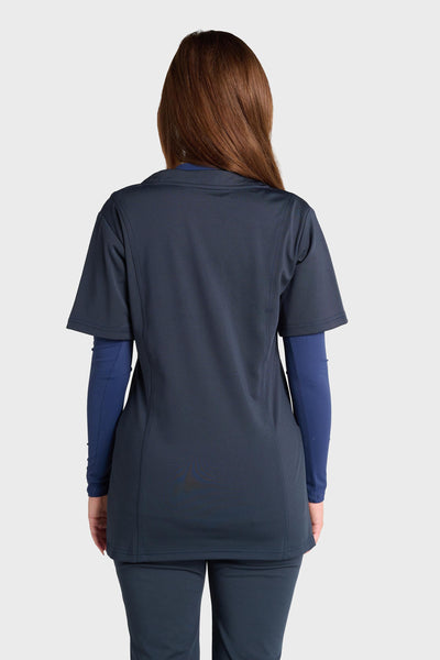 Blue Natasha Ultimate Comfort Fleece-Lined Scrub Top