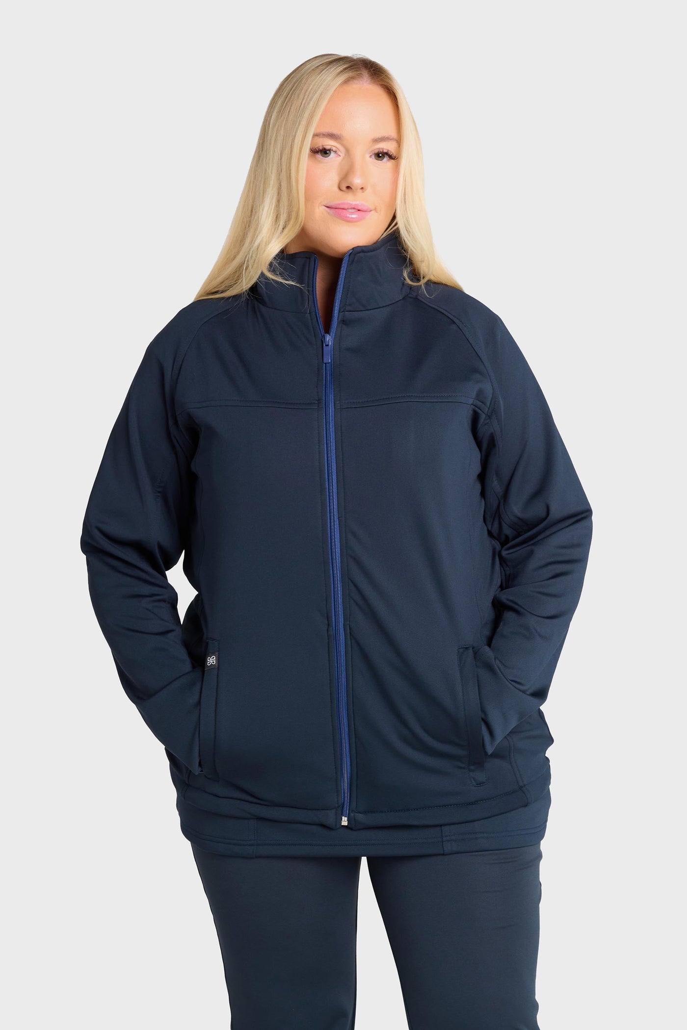 Midnight Blue Ultimate Comfort Fleece-Lined Scrub Jacket