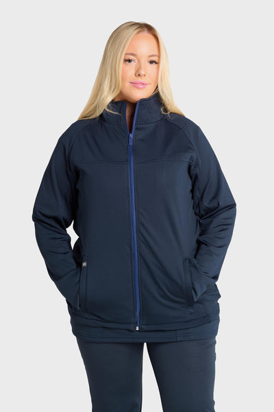 Midnight Blue Ultimate Comfort Fleece-Lined Scrub Jacket
