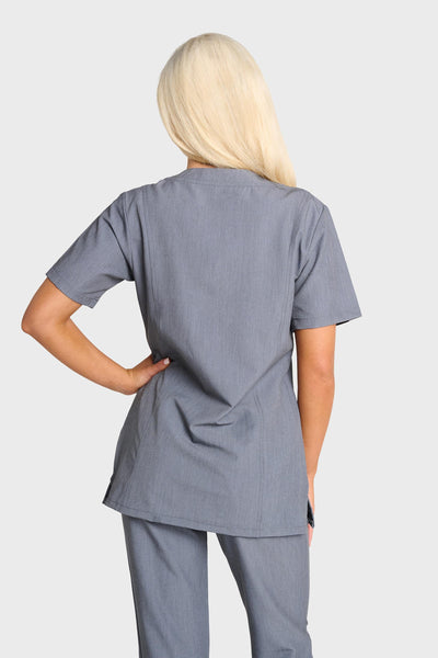 Graphite Natasha Scrub Top