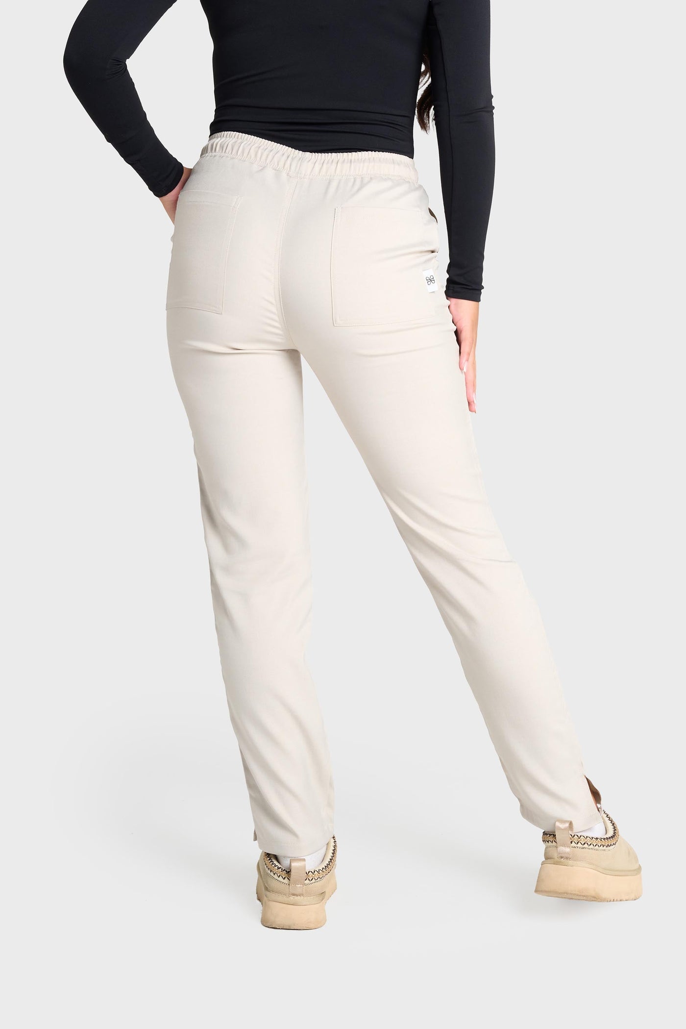 Cream Natasha Scrub Trouser