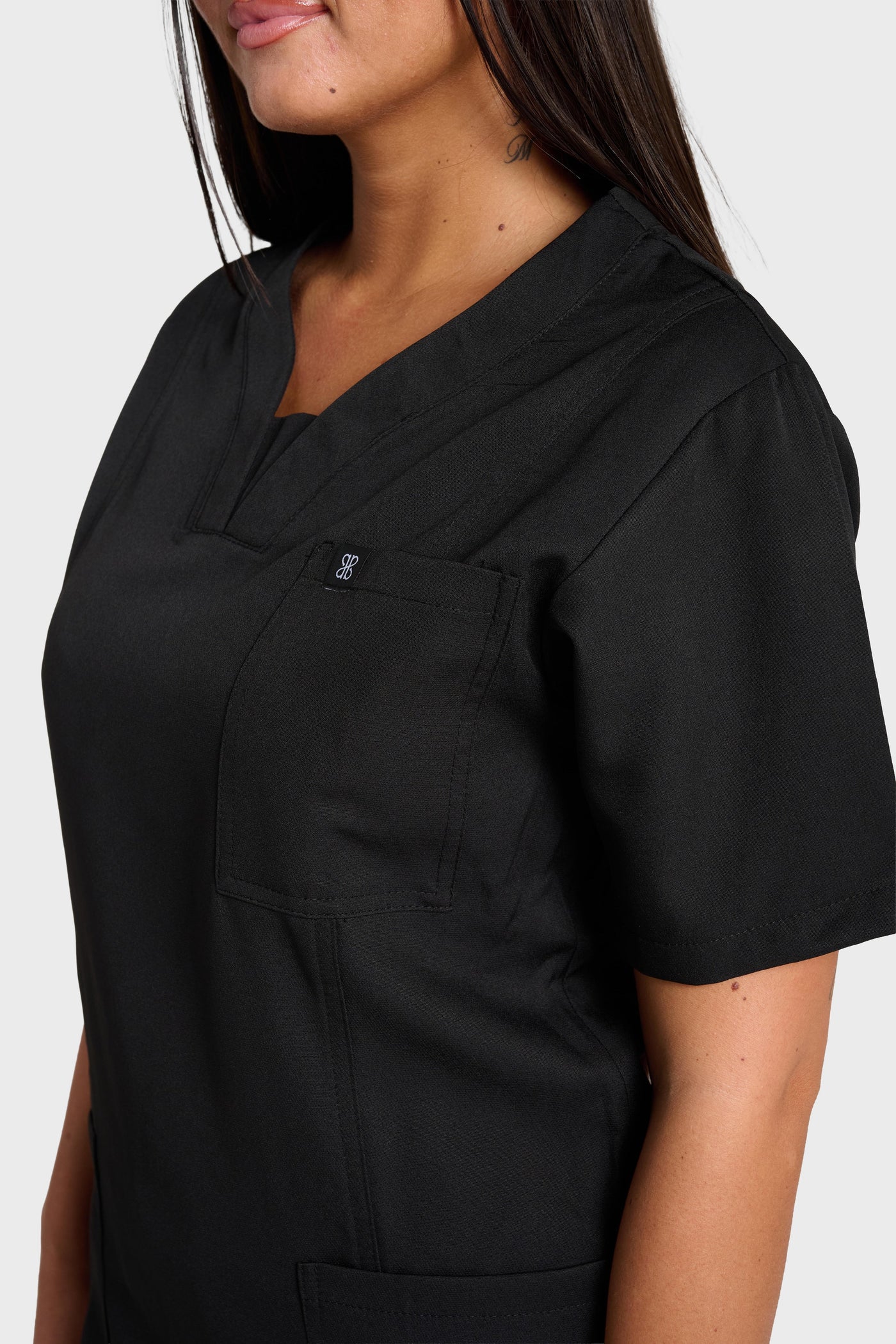 Black Natasha Scrub Top