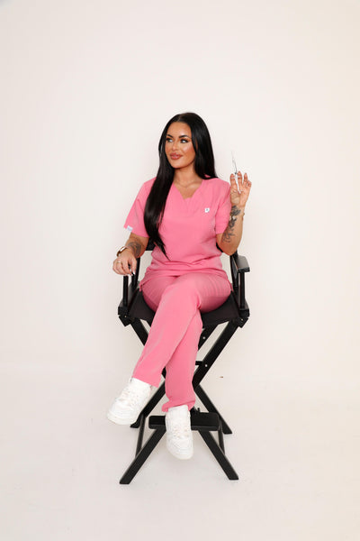 French Rose Natasha Scrub Trouser