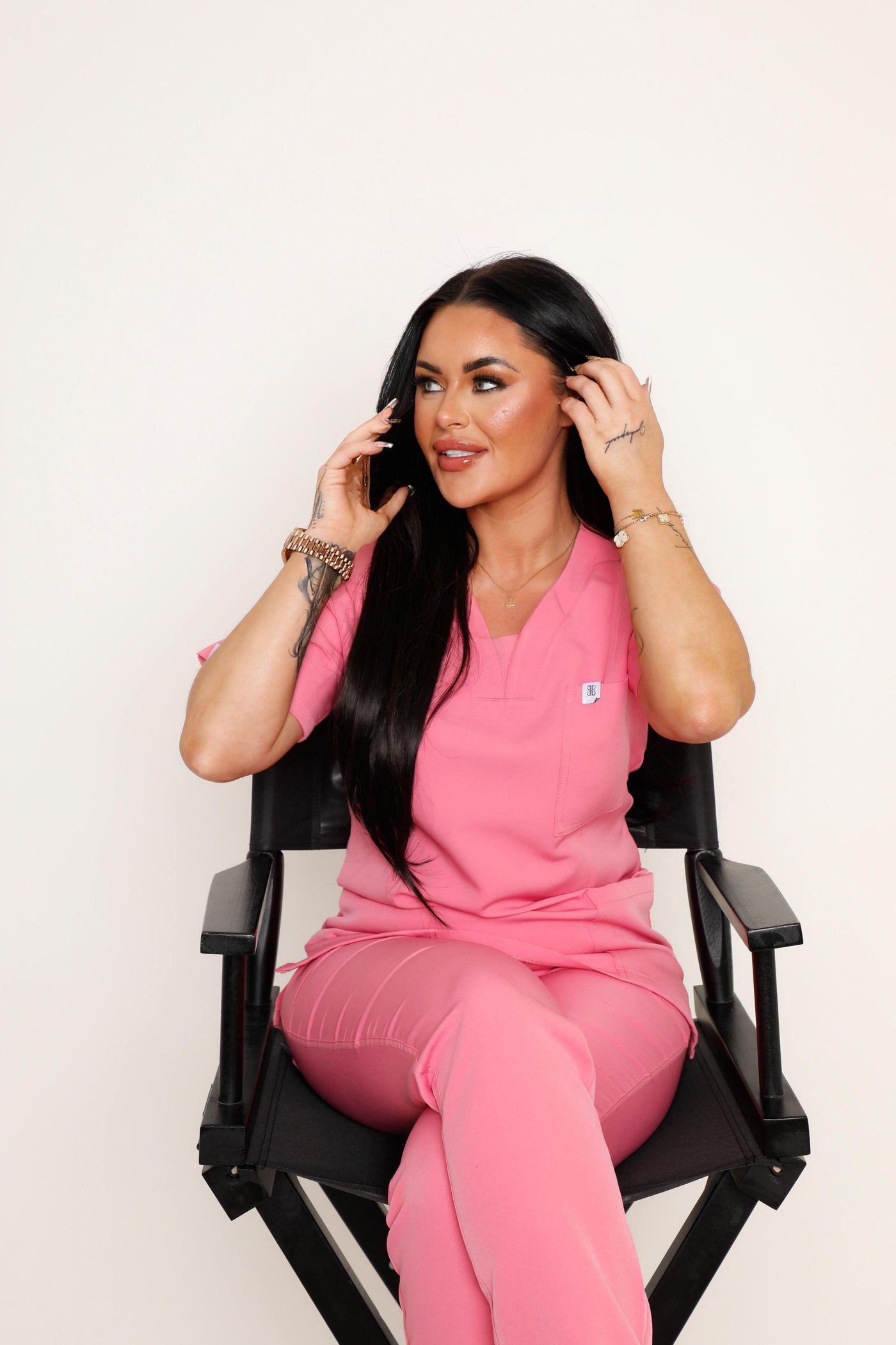 French Rose Natasha Scrub Top